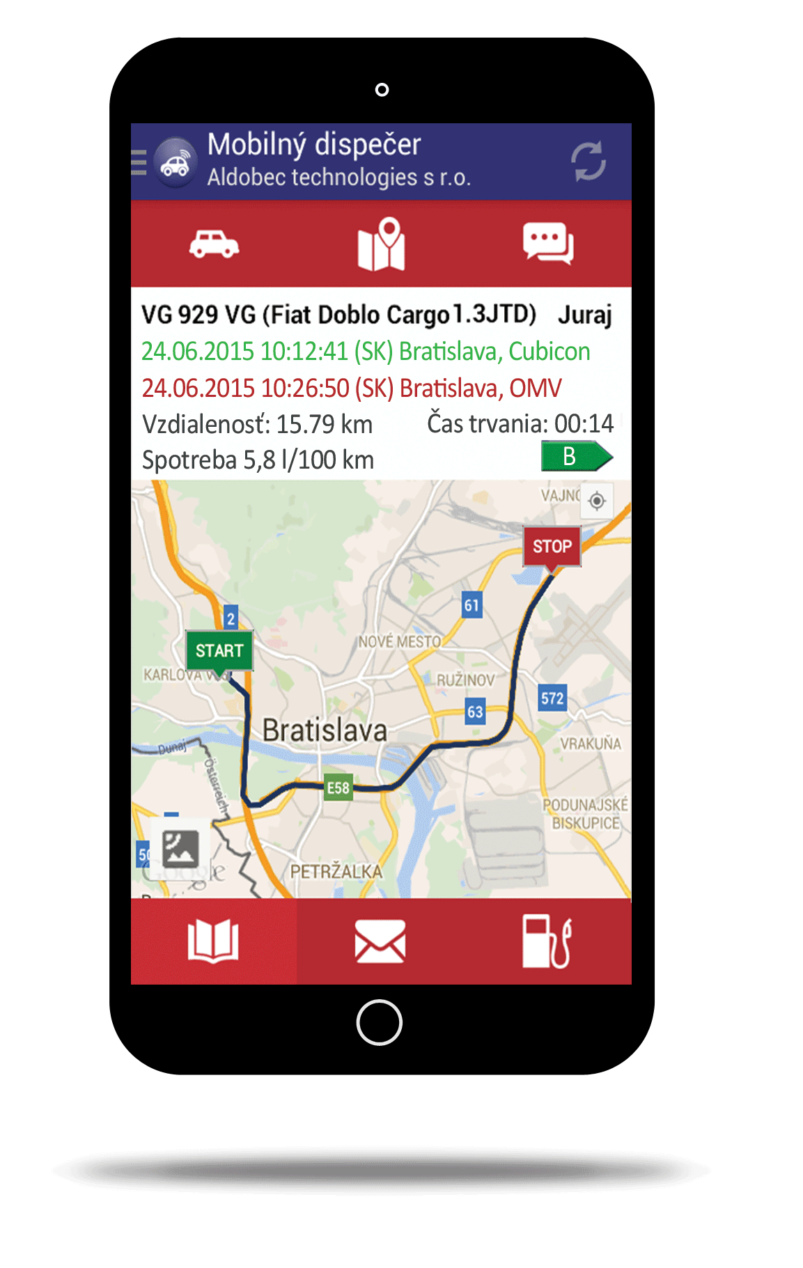 mobilná aplikácia System Dispecer